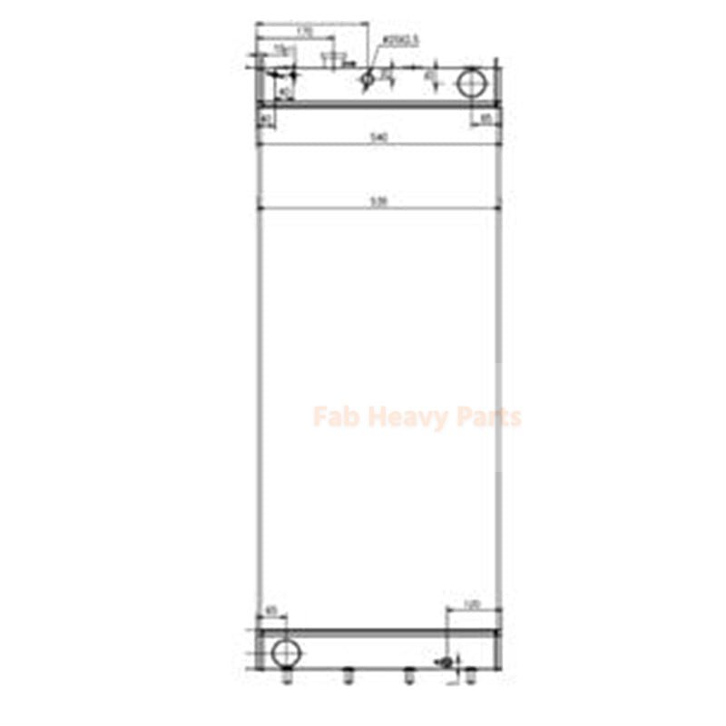 Hydraulic Radiator 207 - 03 - 41111 Fits for Komatsu Excavator PC360 - 10 PC390 - 10 - Fab Heavy Parts