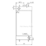 Hydraulic Radiator 4668185 for Hitachi Excavator ZAX75US - 3 ZAX85US - 3 - Fab Heavy Parts