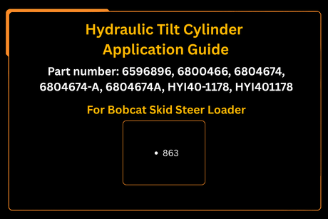 Hydraulic Tilt Cylinder 6596896 Aftermarket Replacement For Bobcat 863 Skid Steer Loader - Fab Heavy Parts