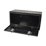 36 Inch Truck Tool Box 36"×17"×18" Heavy Duty Black Aluminum Tread Tool Box with Locks T-Handle Latch Key