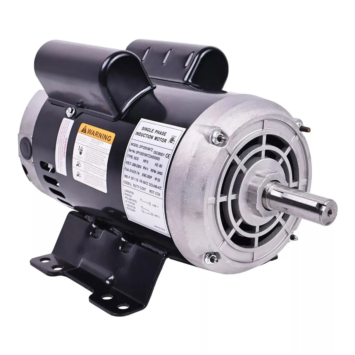Motor de compresor 47669474001 compatible con Ingersoll Rand 230V 3450Rpm 5HP 184 FR eje de 7/8"