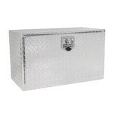 30 Inch Aluminum Stripes Plated Tool Box Pick Up Truck Bed RV Trailer Toolbox Waterproof Square Storage Organizer with Lock and Keys 30"×17"×18"