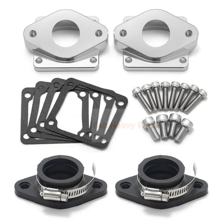 Intake Manifolds Kit Dual Boots 26 - 28mm Carbs Carburetor Fits for Yamaha Banshee 350 - Fab Heavy Parts