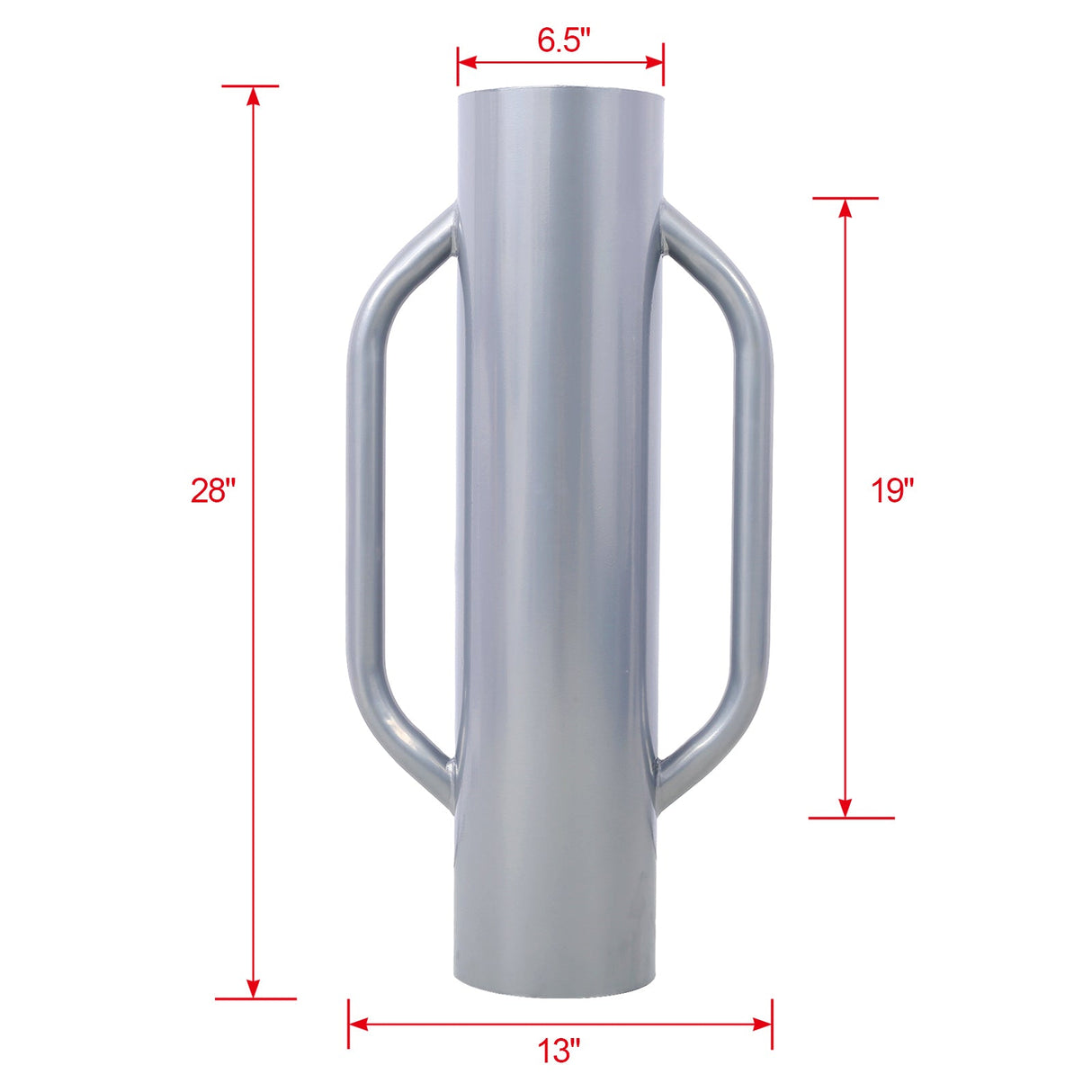 Iron Fence Post Driver with Handle 37LB Metal Heavy Duty T Post Pounder Rammer - Grey - Fab Heavy Parts