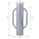 Iron Fence Post Driver with Handle 37LB Metal Heavy Duty T Post Pounder Rammer - Grey - Fab Heavy Parts