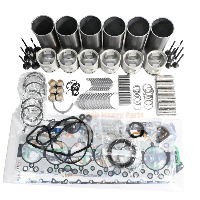 Isuzu 6BB1 Engine Overhaul Rebuild Kit Hitachi EX160WD Excavator - Fab Heavy Parts