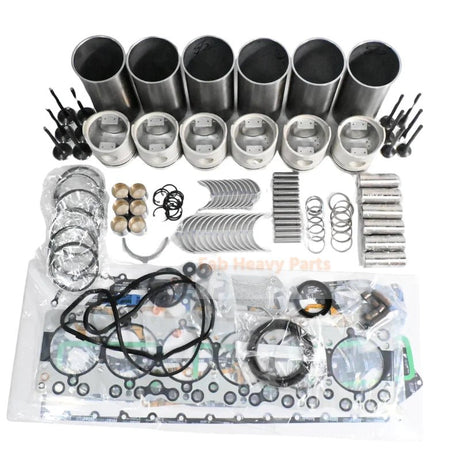 Isuzu 6BB1 Engine Overhaul Rebuild Kit Hitachi EX160WD Excavator - Fab Heavy Parts