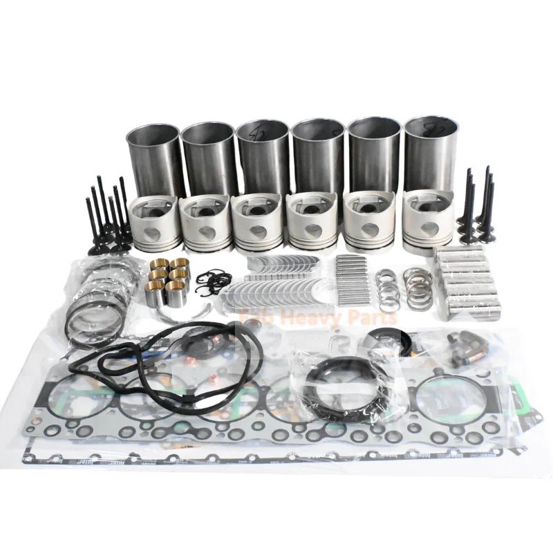 Isuzu 6BB1 Engine Overhaul Rebuild Kit Hitachi EX160WD Excavator - Fab Heavy Parts