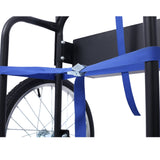 Large Dual Oxygen Tank Cart Dolly with Double Cylinder 20" Pneumatic Wheels Two Fastening Belts - Black - Fab Heavy Parts