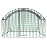 Large Metal Chicken Coop with Waterproof and Anti - UV Cover Dome Shaped Walk - in Fence Cage 9.84' x 13.12' x 6.56' - Fab Heavy Parts