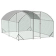 Large Metal Chicken Coop with Waterproof and Anti - UV Cover Dome Shaped Walk - in Fence Cage 9.84' x 13.12' x 6.56' - Fab Heavy Parts