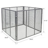 Large Outdoor Compost Bin 172 Gallon Metal Wire Mesh Composter Rust-Proof Coating Square Garden Compost Bin - Fab Heavy Parts
