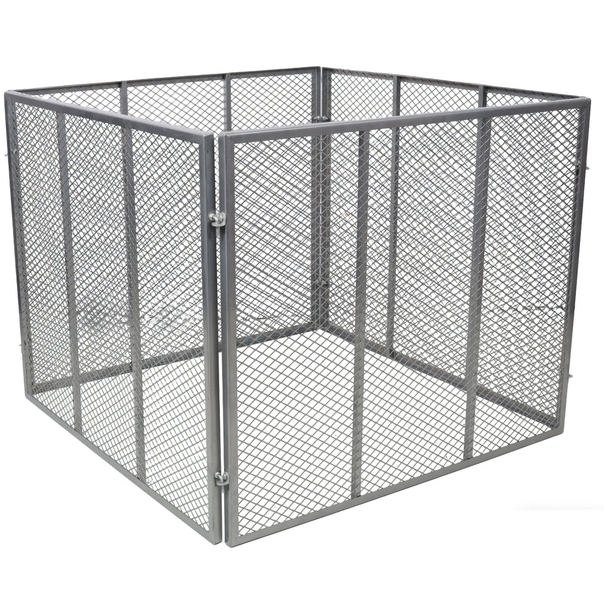 Large Outdoor Compost Bin 172 Gallon Metal Wire Mesh Composter Rust-Proof Coating Square Garden Compost Bin - Fab Heavy Parts
