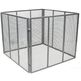 Large Outdoor Compost Bin 172 Gallon Metal Wire Mesh Composter Rust-Proof Coating Square Garden Compost Bin - Fab Heavy Parts