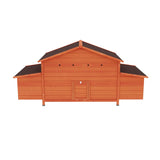 Large Wooden Chicken Coop with 2 Sides Nesting Boxes 2 Free - range Doors Leakproof Tray - Fab Heavy Parts