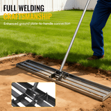 Lawn Leveling Rake Tool 48"x10" Heavy Duty Effort Saving 7FT Steel Handle - Fab Heavy Parts