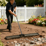 Lawn Leveling Rake Tool 48"x10" Heavy Duty Effort Saving 7FT Steel Handle - Fab Heavy Parts
