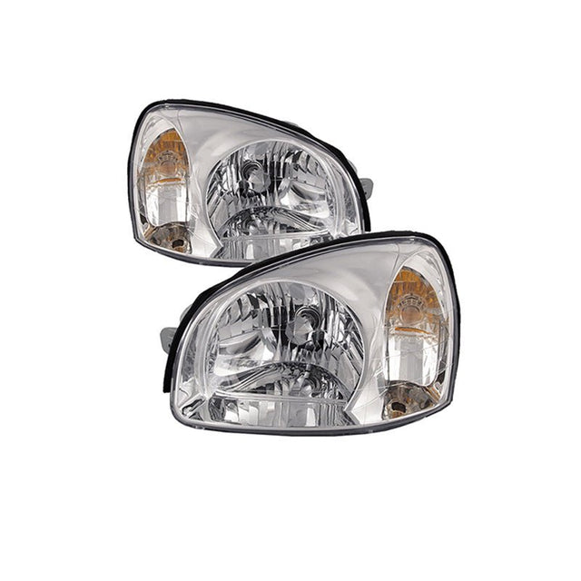 Left and Right Pair Set Headlamps HY2502121 HY2503121 for Hyundai Santa Fe 2001 - 2003 - Fab Heavy Parts