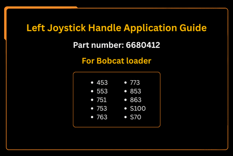 Left Joystick Handle 6680412 Aftermarket Replacement For Bobcat 453 553 751 753 763 773 853 863 S100 S70 - Fab Heavy Parts