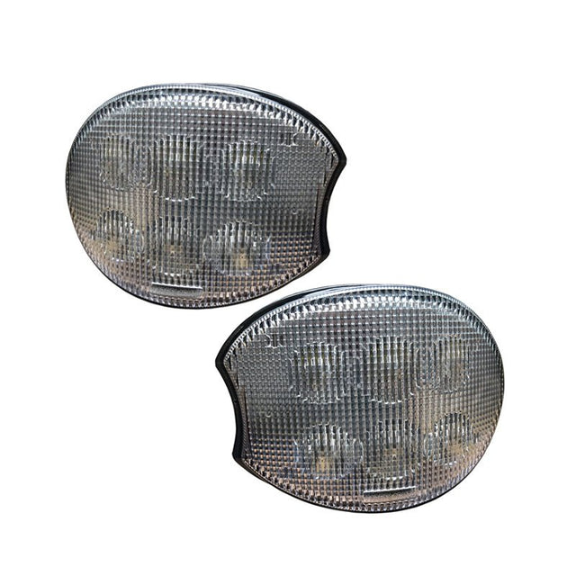 Left & Right Headlight RE205361 RE205362 Fits for John Deere Tractor 7630 7715 7720 7820 7920 7930 - Fab Heavy Parts