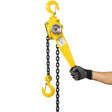 Lever Chain Hoist 1 1/2 Ton 3300LBS Capacity 10 FT with Heavy Duty Hooks Ratchet Block Lift Puller - Fab Heavy Parts
