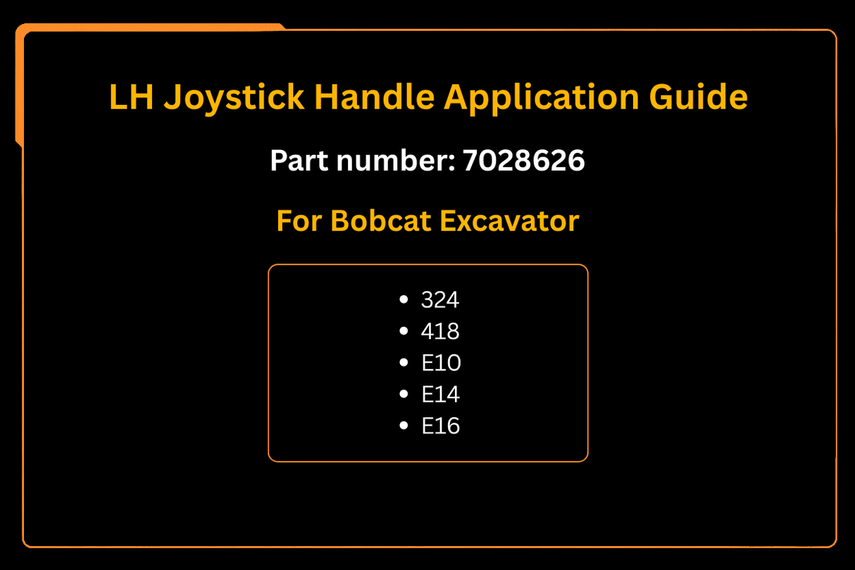 LH Joystick Handle 7028626 Aftermarket Replacement For Bobcat 324 418 E10 E14 E16 Excavator - Fab Heavy Parts