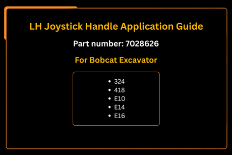 LH Joystick Handle 7028626 Aftermarket Replacement For Bobcat 324 418 E10 E14 E16 Excavator - Fab Heavy Parts