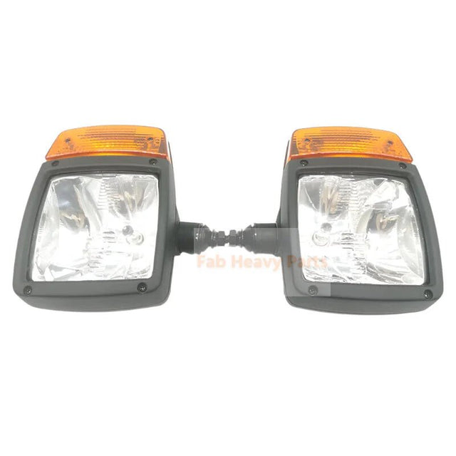 LH RH Headlamp Set 11170059 11170060 Fits For Volvo G900 L60E L70E L90E L110E L120E - Fab Heavy Parts