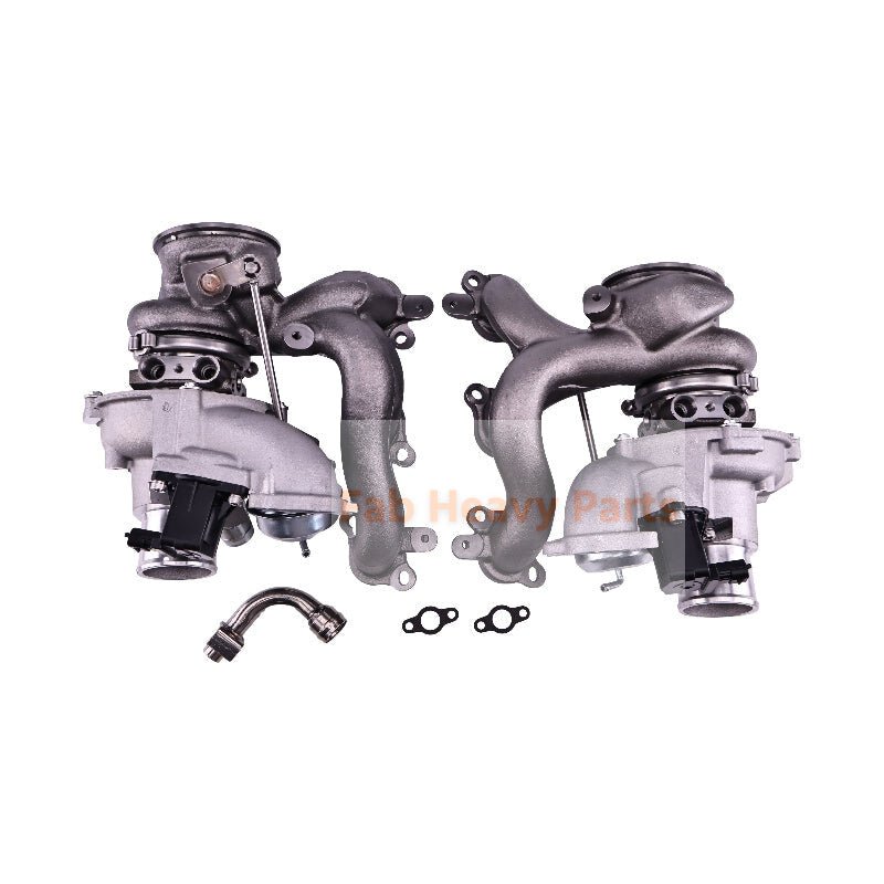 LH & RH Turbo RHF5 Turbocharger 302370 302369 Fits for Maserati M156 M157 321.MA1T14 Engine Ghibli Quattroporte Levante Q4 V6 3.0L - Fab Heavy Parts