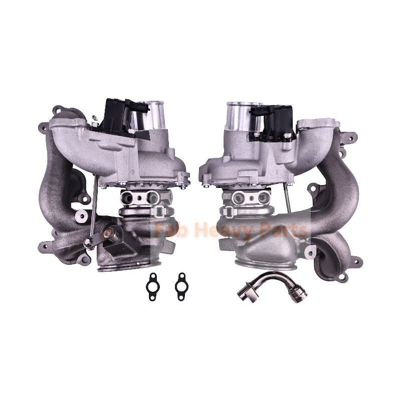 LH & RH Turbo RHF5 Turbocharger 302370 302369 Fits for Maserati M156 M157 321.MA1T14 Engine Ghibli Quattroporte Levante Q4 V6 3.0L - Fab Heavy Parts