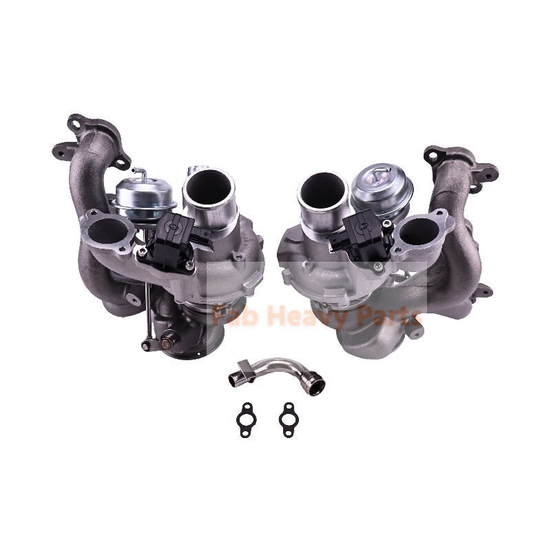 LH & RH Turbo RHF5 Turbocharger 302370 302369 Fits for Maserati M156 M157 321.MA1T14 Engine Ghibli Quattroporte Levante Q4 V6 3.0L - Fab Heavy Parts