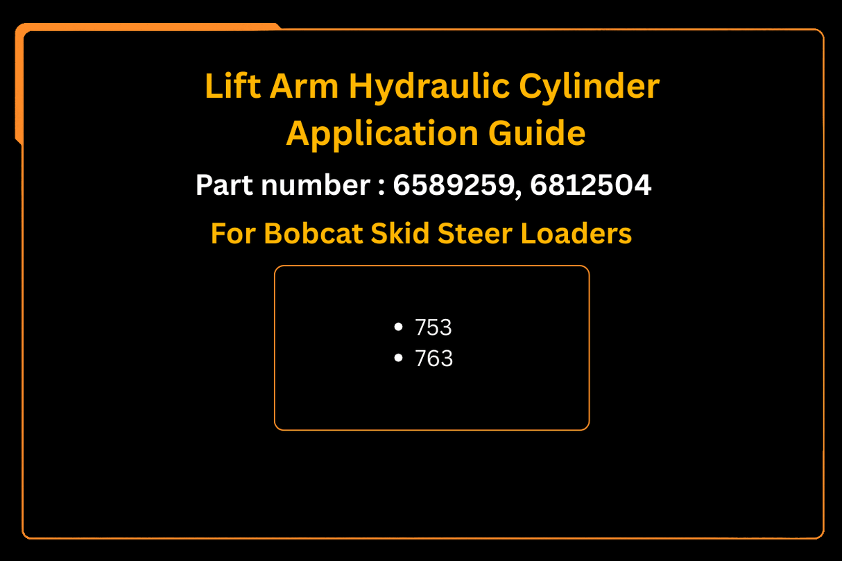 Lift Arm Hydraulic Cylinder 6589259 6812504 Aftermarket Replacement For Bobcat 753 763 - Fab Heavy Parts
