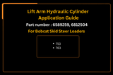 Lift Arm Hydraulic Cylinder 6589259 6812504 Aftermarket Replacement For Bobcat 753 763 - Fab Heavy Parts
