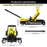 Lifting Range 3.35" - 14.17" 2.25 Ton Hydraulic Floor Jack 3 Ton Jack Stands Tire Repair kit Low Profile Service 4960 LB Capacity Double Locking Pins - Yellow - Fab Heavy Parts