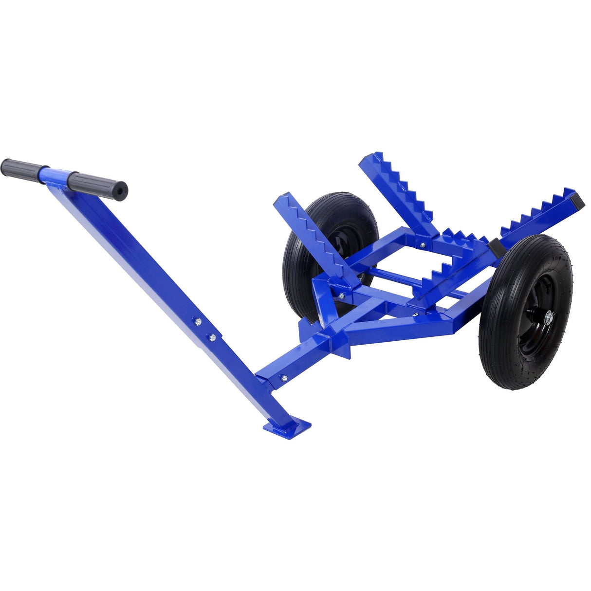 Log Dolly With Load Binder And Choker Chain 440LB With 2PCS 16in Air Tires - Blue - Fab Heavy Parts