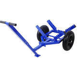Log Dolly With Load Binder And Choker Chain 440LB With 2PCS 16in Air Tires - Blue - Fab Heavy Parts