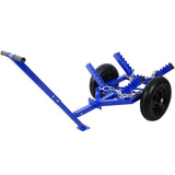 Log Dolly With Load Binder And Choker Chain 440LB With 2PCS 16in Air Tires - Blue - Fab Heavy Parts