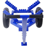 Log Dolly With Load Binder And Choker Chain 440LB With 2PCS 16in Air Tires - Blue - Fab Heavy Parts