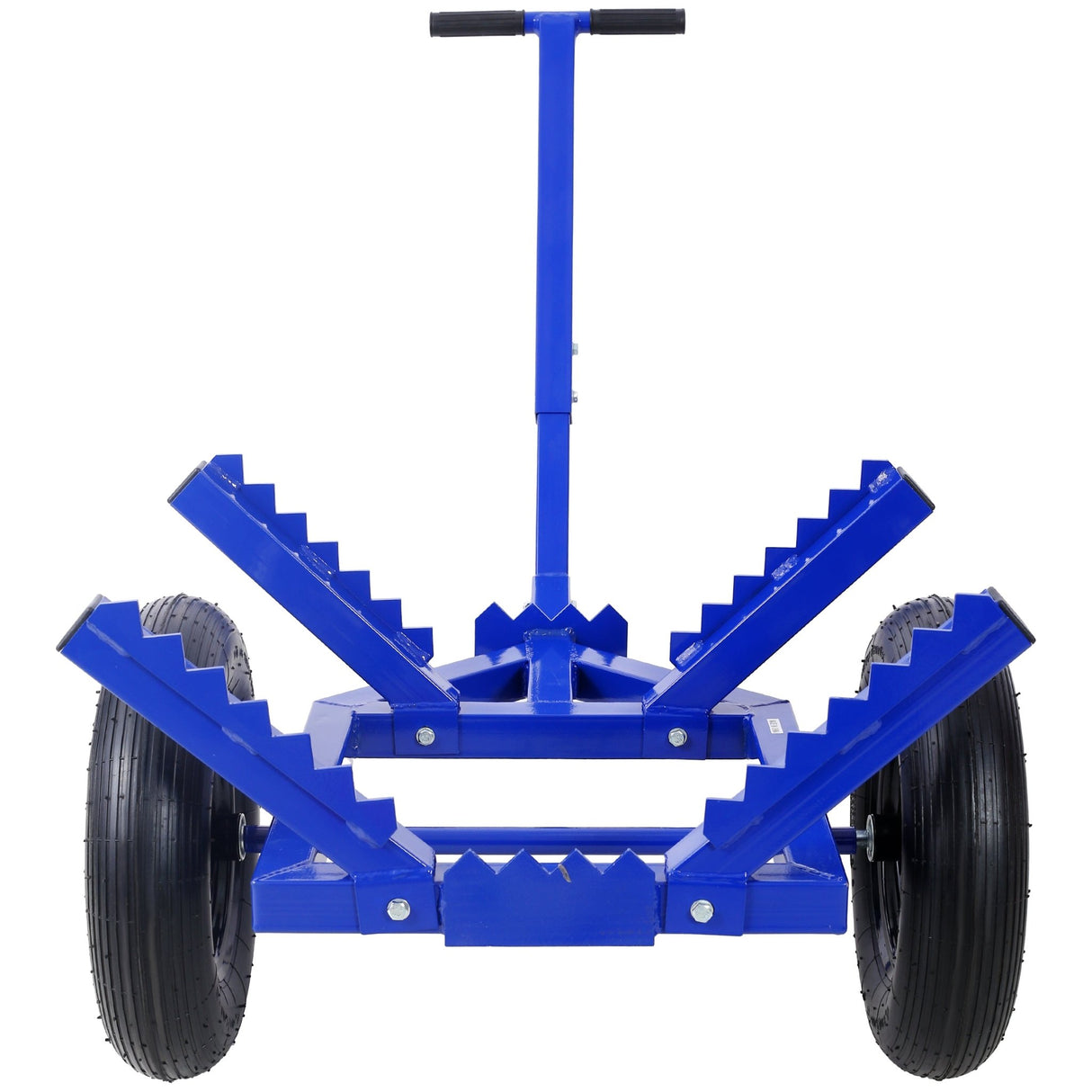 Log Dolly With Load Binder And Choker Chain 440LB With 2PCS 16in Air Tires - Blue - Fab Heavy Parts