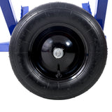 Log Dolly With Load Binder And Choker Chain 440LB With 2PCS 16in Air Tires - Blue - Fab Heavy Parts