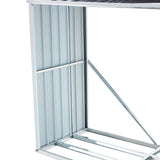 Log Storage Shed with Roof Firewood Rack Anthracite Galvanized Steel 70.9" - Fab Heavy Parts