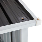 Log Storage Shed with Roof Firewood Rack Anthracite Galvanized Steel 70.9" - Fab Heavy Parts