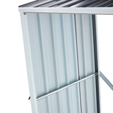 Log Storage Shed with Roof Firewood Rack Anthracite Galvanized Steel 70.9" - Fab Heavy Parts