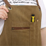 Long Apron Heavy Duty Canvas Tool 16 Oz - Brown - Fab Heavy Parts