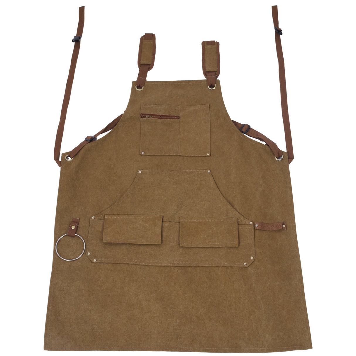 Long Apron Heavy Duty Canvas Tool 16 Oz - Brown - Fab Heavy Parts
