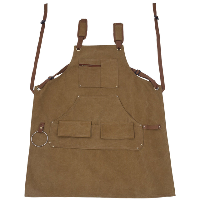 Long Apron Heavy Duty Canvas Tool 16 Oz - Brown - Fab Heavy Parts