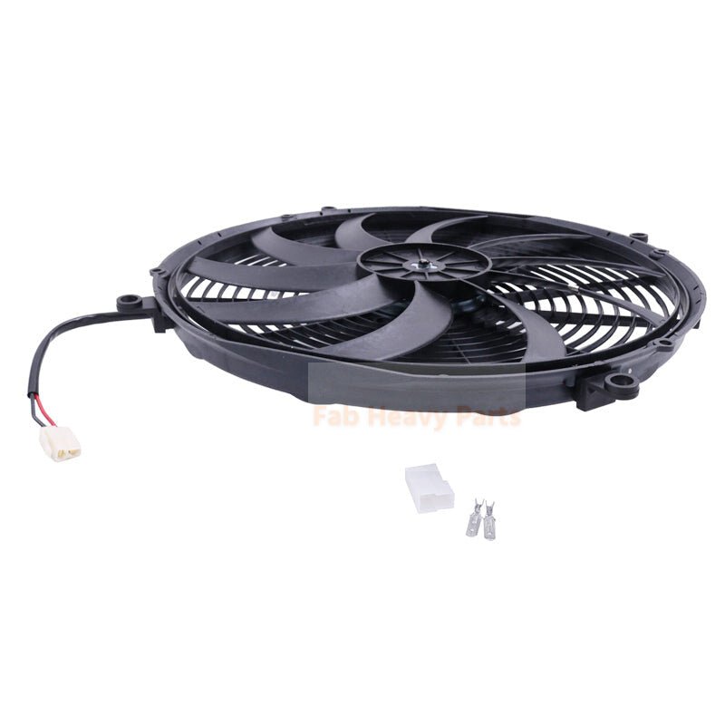 Low Profile 12V 16" Pusher Cooling Fan 30100401 - Fab Heavy Parts