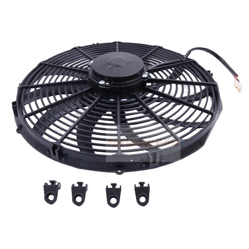 Low Profile 12V 16" Pusher Cooling Fan 30100401 - Fab Heavy Parts