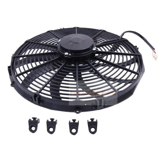 Low Profile 12V 16" Pusher Cooling Fan 30100401 - Fab Heavy Parts