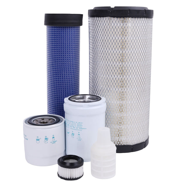 メンテナンスフィルターキットHH1C0-32430 59700-26112 for Kubota Engine V3800-Tief4 Loader SVL95-2S